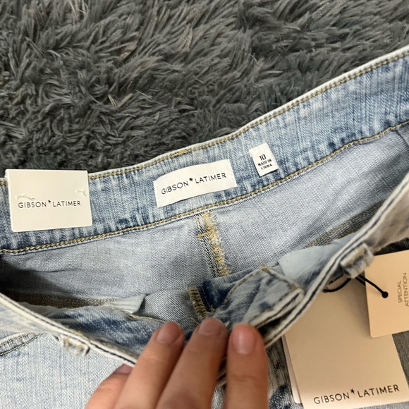 Gibson Latimer Higher Rise Denim Shorts sz 10 NWT - Picture 6 of 7